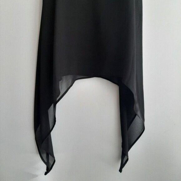 DIVIDED by H&M Asymmetrical Tank Top Scoop Neck Black Sz 2 - Picture 10 of 12